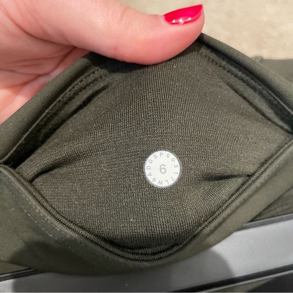 Lululemon Train Times Crop Leggings Dark Olive - Picture 8 of 9